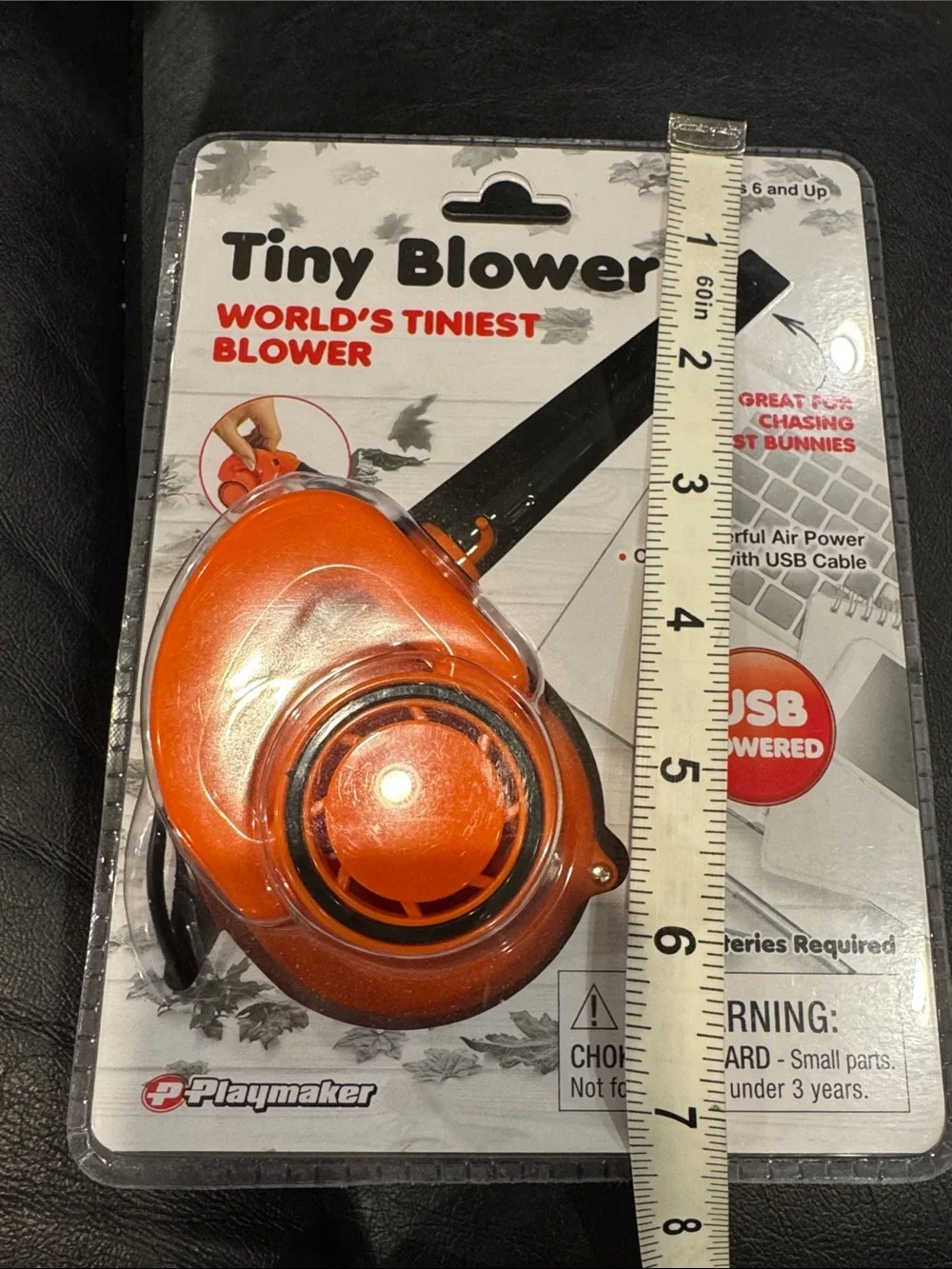 Worlds Tiniest Blower Orange & Black. USB Powered